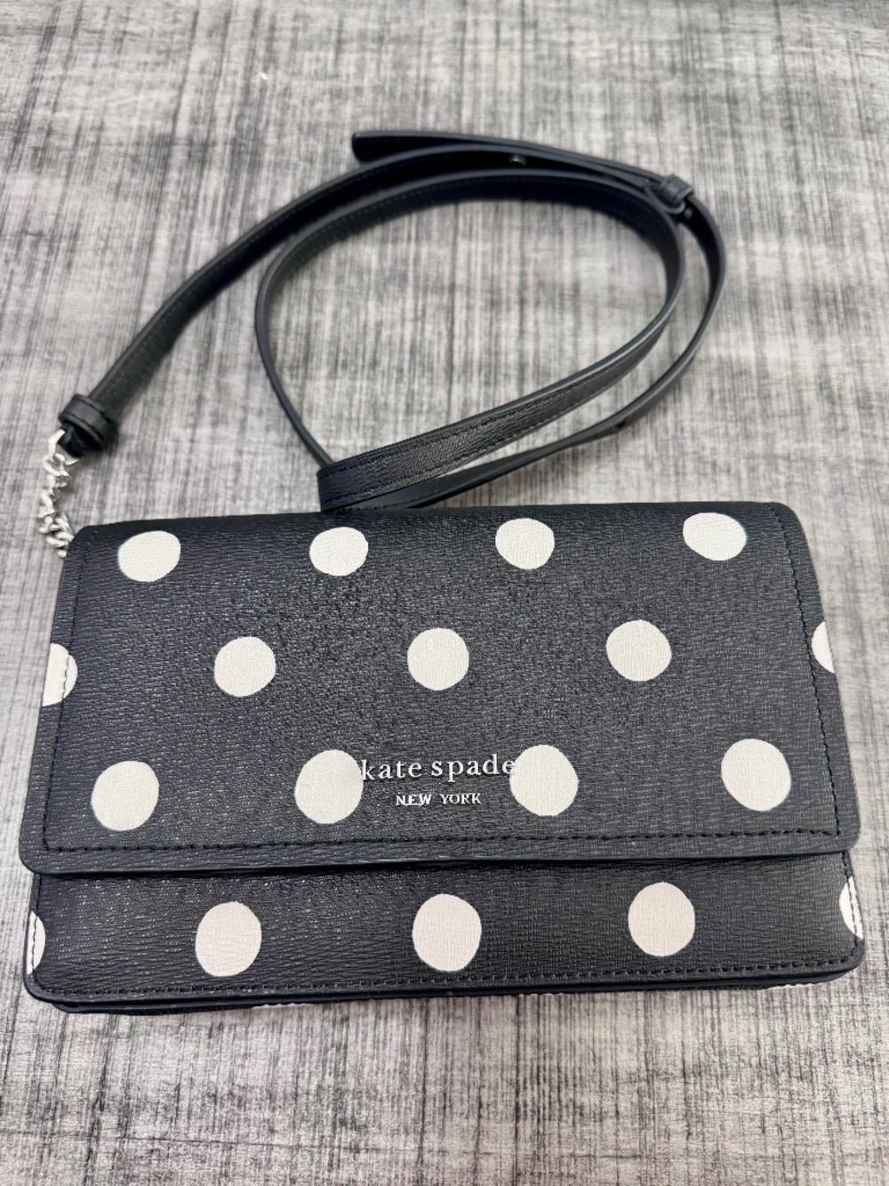 Kate Spade Morgan Sunshine Dot Flap Chain Wallet Crossbody Bag